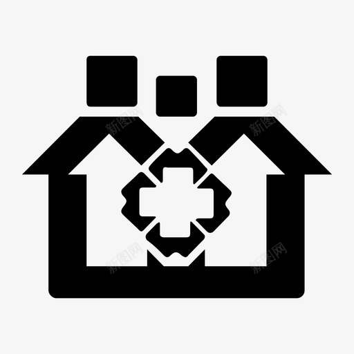 公共卫生logosvg_新图网 https://ixintu.com 公共卫生 填充 扁平 单色