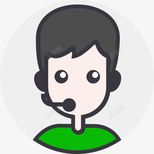 男客服svg_新图网 https://ixintu.com 客服