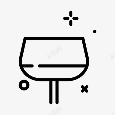 葡萄酒饮料37线性图标