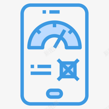 速度表智能手机技术10蓝色图标