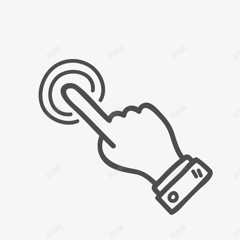 卡通手指触碰按钮5000x5000png免抠素材_新图网 https://ixintu.com 卡通 手指 触碰 按钮