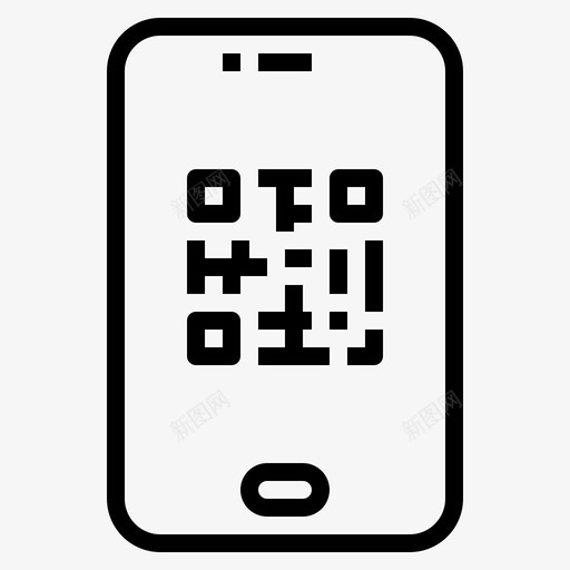 二维码智能手机技术11线性svg_新图网 https://ixintu.com 二维 智能 手机 技术 线性