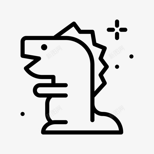 恐龙玩具48直线型svg_新图网 https://ixintu.com 恐龙 玩具 直线 线型