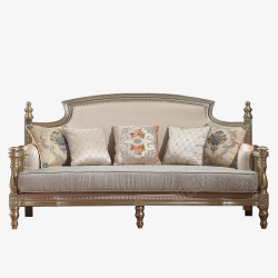 简欧真皮沙发组合欧式沙发布艺小户型客厅123组合简欧沙发美式实木U高清图片
