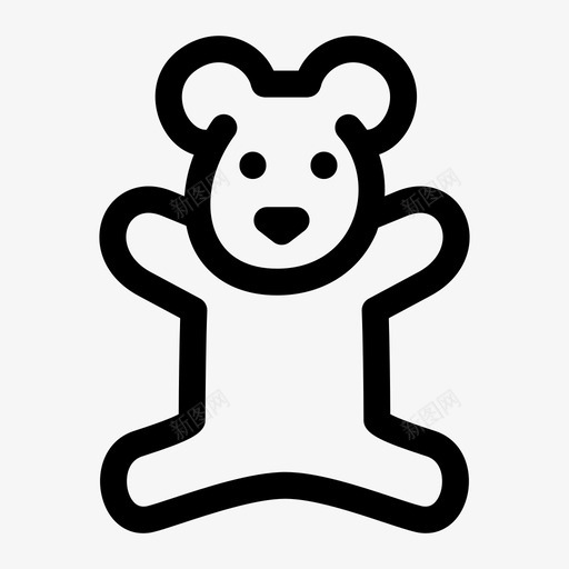 泰迪熊动物玩具svg_新图网 https://ixintu.com 泰迪 动物 熊泰迪 熊动物 玩具 填充