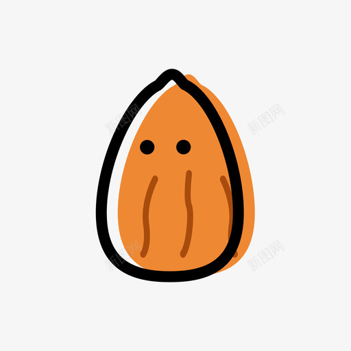 4扁桃仁svg_新图网 https://ixintu.com 扁桃 桃仁