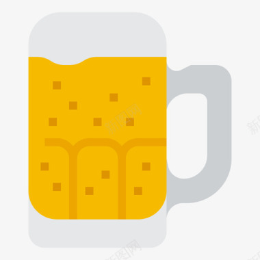 啤酒杯食品和饮料16扁平图标