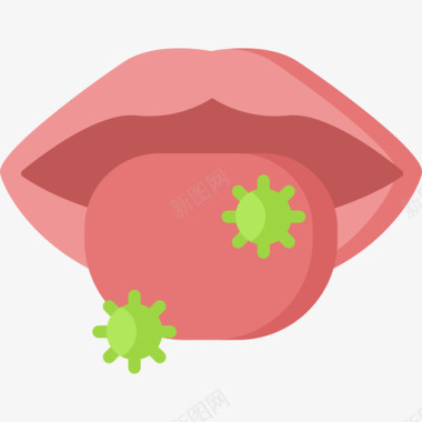 舌病毒传播17手绘细节图标