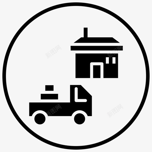 送货车送货上门订单svg_新图网 https://ixintu.com 送货 货车 送货上门 订单 运输 运输车 车辆 移动 保险 填充