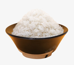 熟米饭大米五常大米东北特产稻香米熟米米饭一碗米饭白底图高清图片
