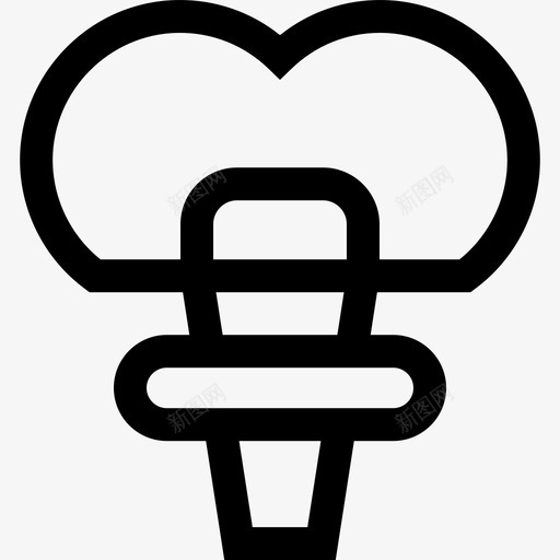 牙种植牙科护理38线性svg_新图网 https://ixintu.com 种植 牙科 护理 线性