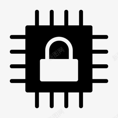 安全芯片cpu锁图标