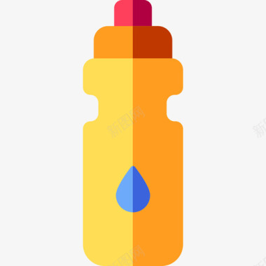 水瓶活动生活方式44扁平图标