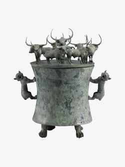 西汉西汉八牛储贝器高清图片