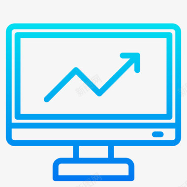 计算机监控商业和金融118梯度图标
