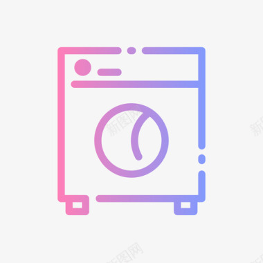 洗衣机物联网129梯度图标
