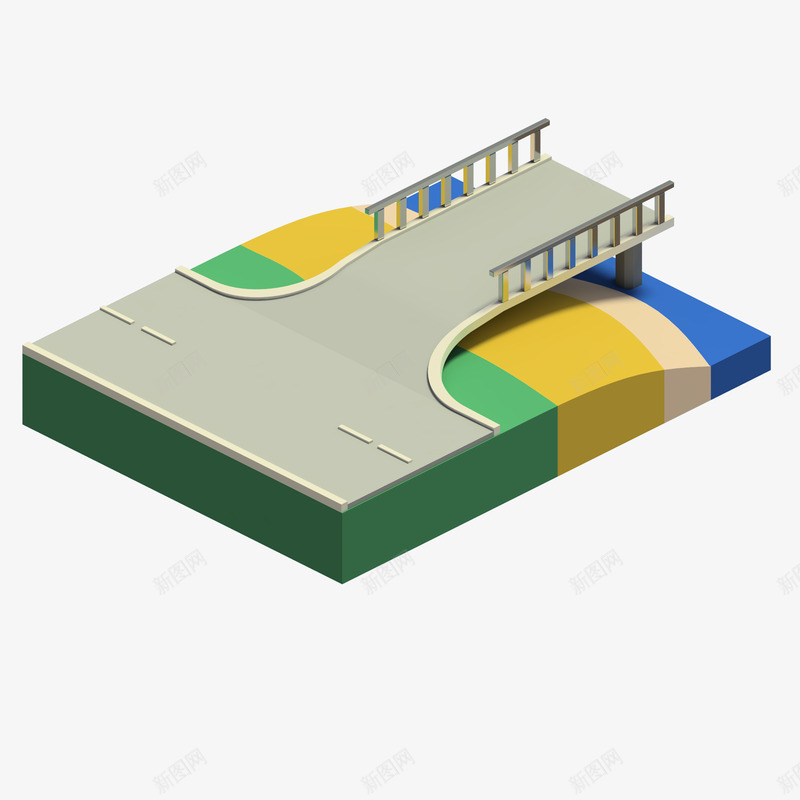 C4D陆地海洋3D立体模型png免抠素材_新图网 https://ixintu.com 陆地 海洋 立体 模型