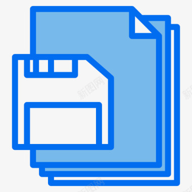 软盘文件38蓝色图标