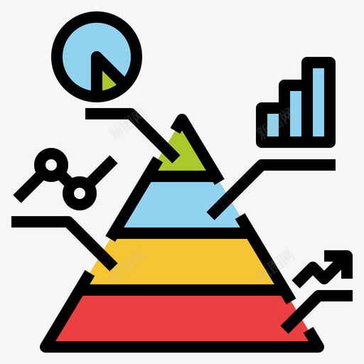金字塔数据分析15线性颜色svg_新图网 https://ixintu.com 金字塔 数据分析 线性 颜色