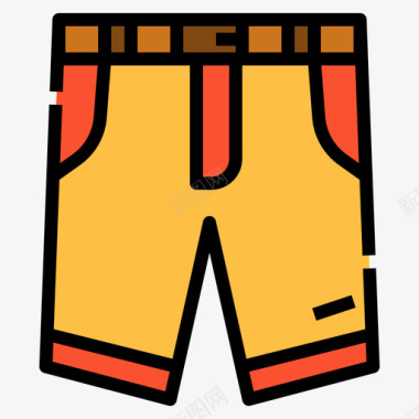 裤子旅行包装5线性颜色图标