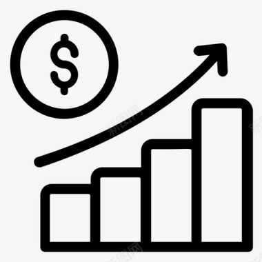 业务增长演示业务分析业务增长图标