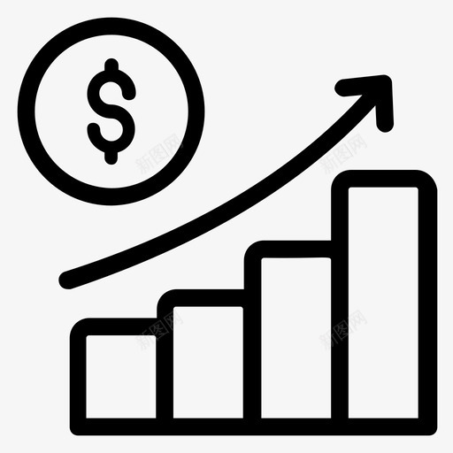 业务增长演示业务分析业务增长svg_新图网 https://ixintu.com 业务 增长 演示 财务 分析 图形 显示 资金 投资 向量 图标