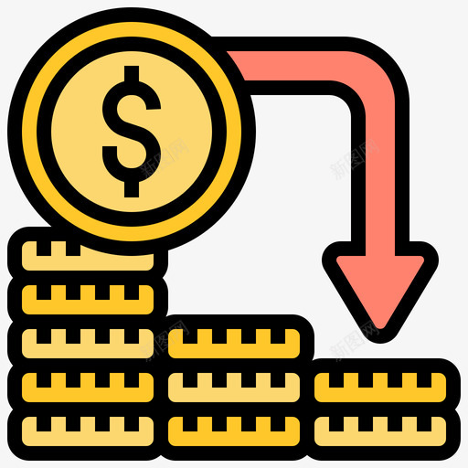 经济金融危机4线性色彩svg_新图网 https://ixintu.com 经济 金融 危机 线性 色彩