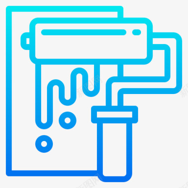 油漆辊人工5坡度图标