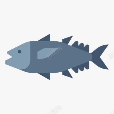 鱼食品和饮料16扁平图标