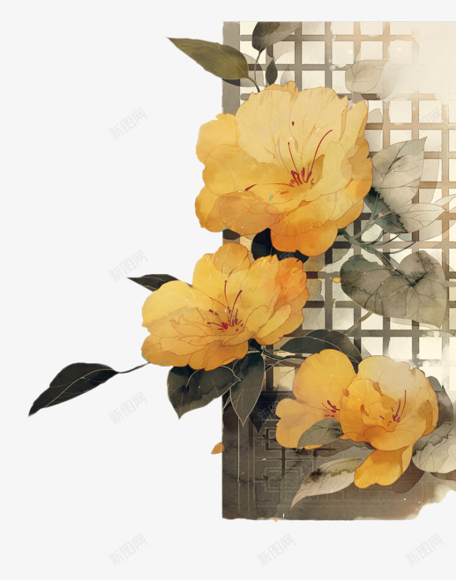 古风免扣花png免抠素材_新图网 https://ixintu.com 古风 免扣