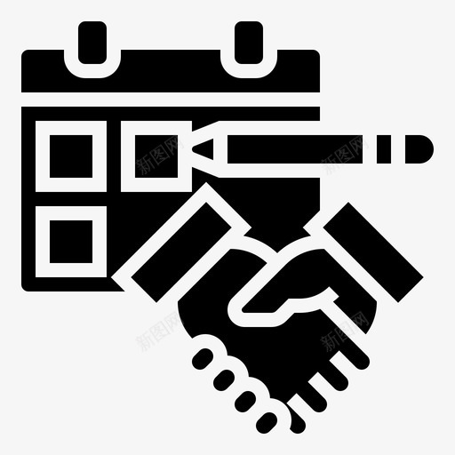 条件协议业务svg_新图网 https://ixintu.com 业务 握手 条件 协议 日历 策略
