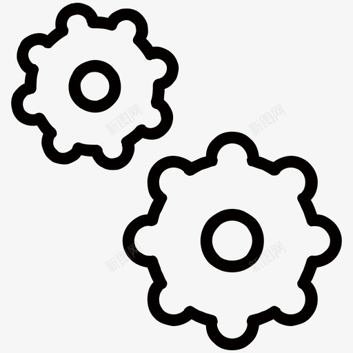 Gearssvg_新图网 https://ixintu.com 线性 单色 商务