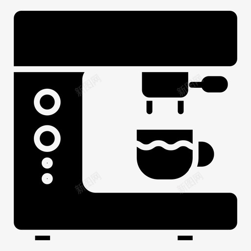 咖啡机食物厨房svg_新图网 https://ixintu.com 咖啡机 食物 厨房 盘子