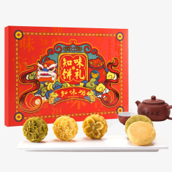 知味观绿豆糕包装设计知味观过年年货糕点礼盒装送礼春节礼品绿豆糕零食大礼高清图片