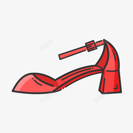 红色高跟鞋svg_新图网 https://ixintu.com 红色 高跟鞋