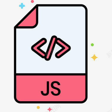 Javascript计算机编程线性颜色图标