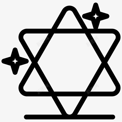 犹太犹太教宗教svg_新图网 https://ixintu.com 犹太 犹太教 宗教文化 大胆 线条
