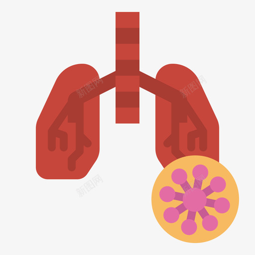 肺炎病毒6扁平svg_新图网 https://ixintu.com 肺炎 病毒 扁平