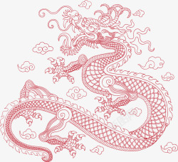 中国山水水墨装饰背景中国风金色龙古风水墨龙透明装饰PS合集高清图片