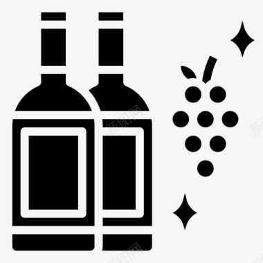 酒瓶葡萄酒13装满图标