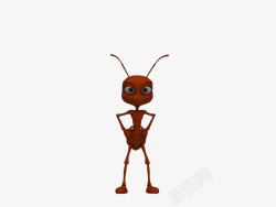 蚂蚁昆虫红蚂蚁滑稽搞笑漫画未完成数字艺术隔离孤立素材