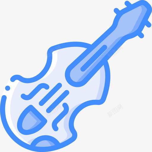 小提琴音乐169蓝色svg_新图网 https://ixintu.com 小提琴 音乐 蓝色