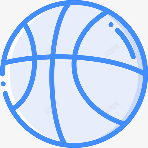 球篮球64蓝色svg_新图网 https://ixintu.com 篮球 蓝色