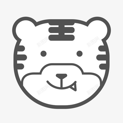 tigersvg_新图网 https://ixintu.com 填充 线性 多色 可爱