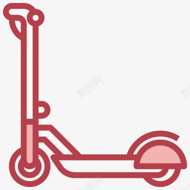滑板车玩具31红色图标