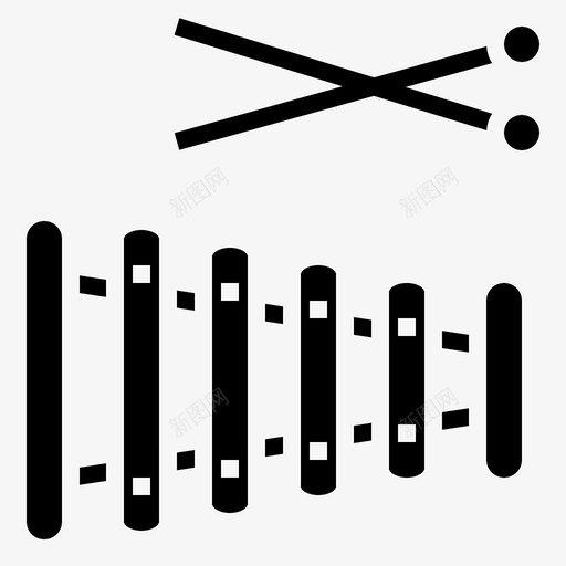 木琴玩具32填充svg_新图网 https://ixintu.com 木琴 玩具 填充