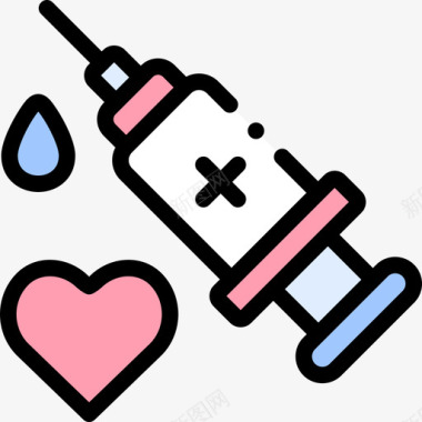 疫苗慈善110线性颜色图标