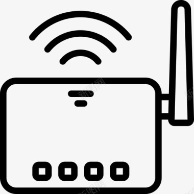 无线路由器无线4线性图标