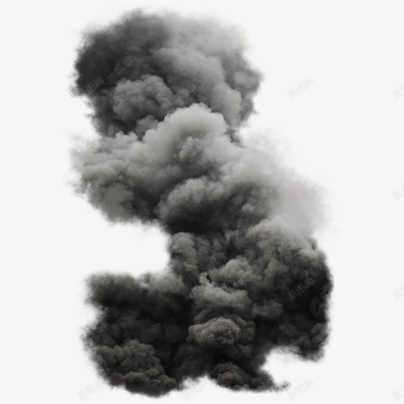 爆炸黑色烟雾png免抠素材_新图网 https://ixintu.com 爆炸 黑色 烟雾