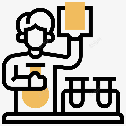 科学家科学146黄影svg_新图网 https://ixintu.com 科学家 科学 黄影